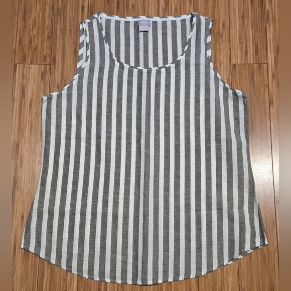 NWOT Chicos Striped Linen Sleeveless Top - Picture 1 of 6